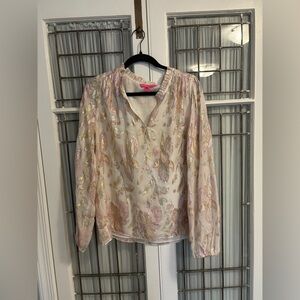 Lilly Pulitzer Metallic Clip top